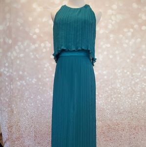 NWT After Six Sleeveless Chiffon Pleated Gown